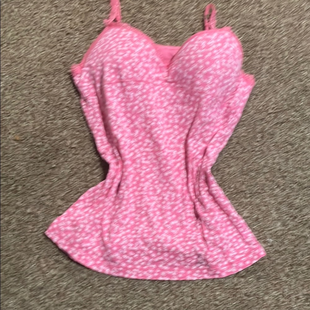 Lei Pink Lace-Trimmed Top